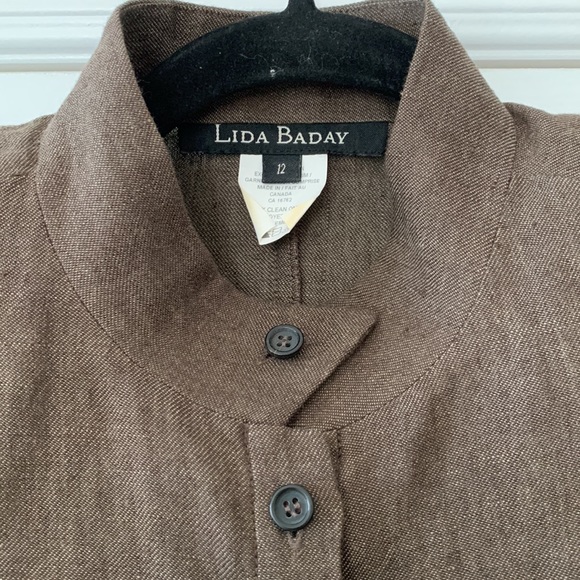 EUC Lida Baday chocolate brown wide leg 100% linen suit. - Picture 3 of 15